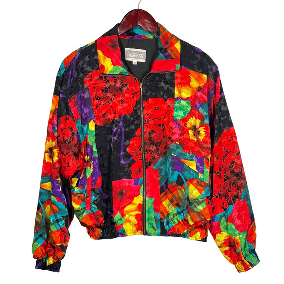 Hanasport Jackets & Blazers - Vintage Hanasport Zip Windbreaker Jacket Super Colorful Mod Retro Groovy Size XS